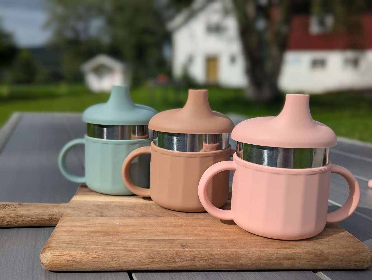 Multikopp til barn, stål og silikon