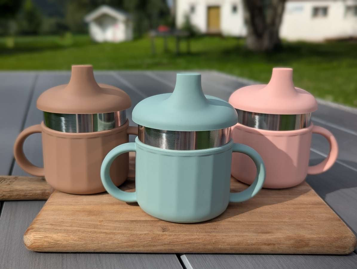 Multikopp til barn, stål og silikon