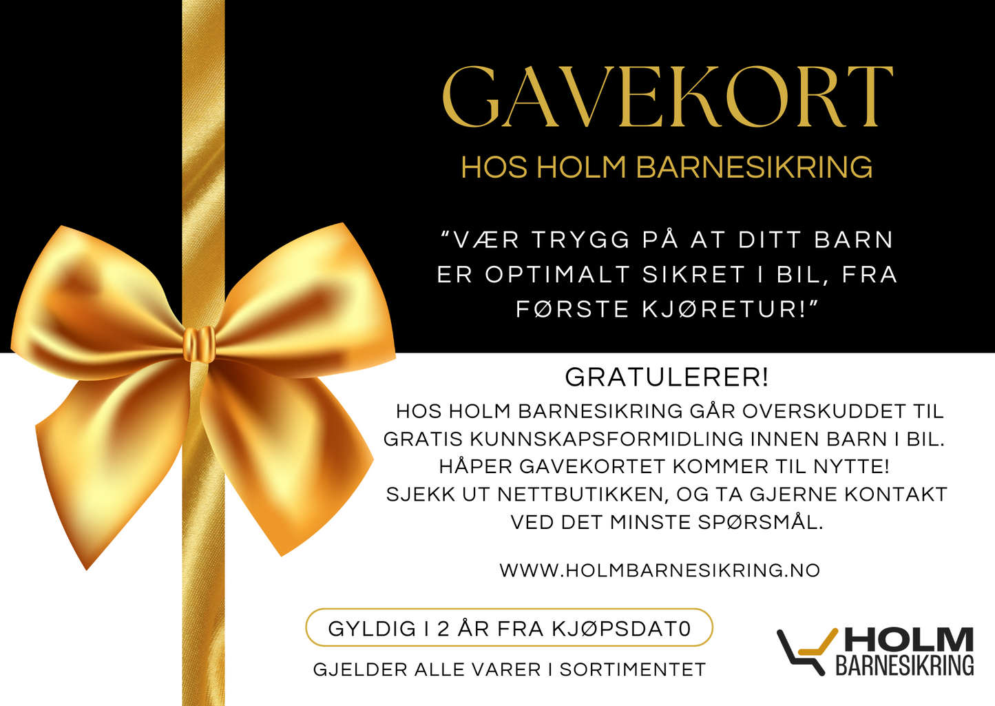Gavekort hos Holm Barnesikring