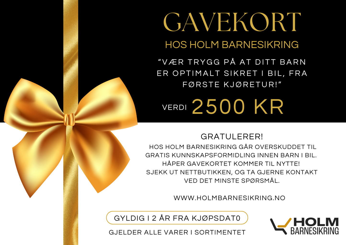 Gavekort hos Holm Barnesikring