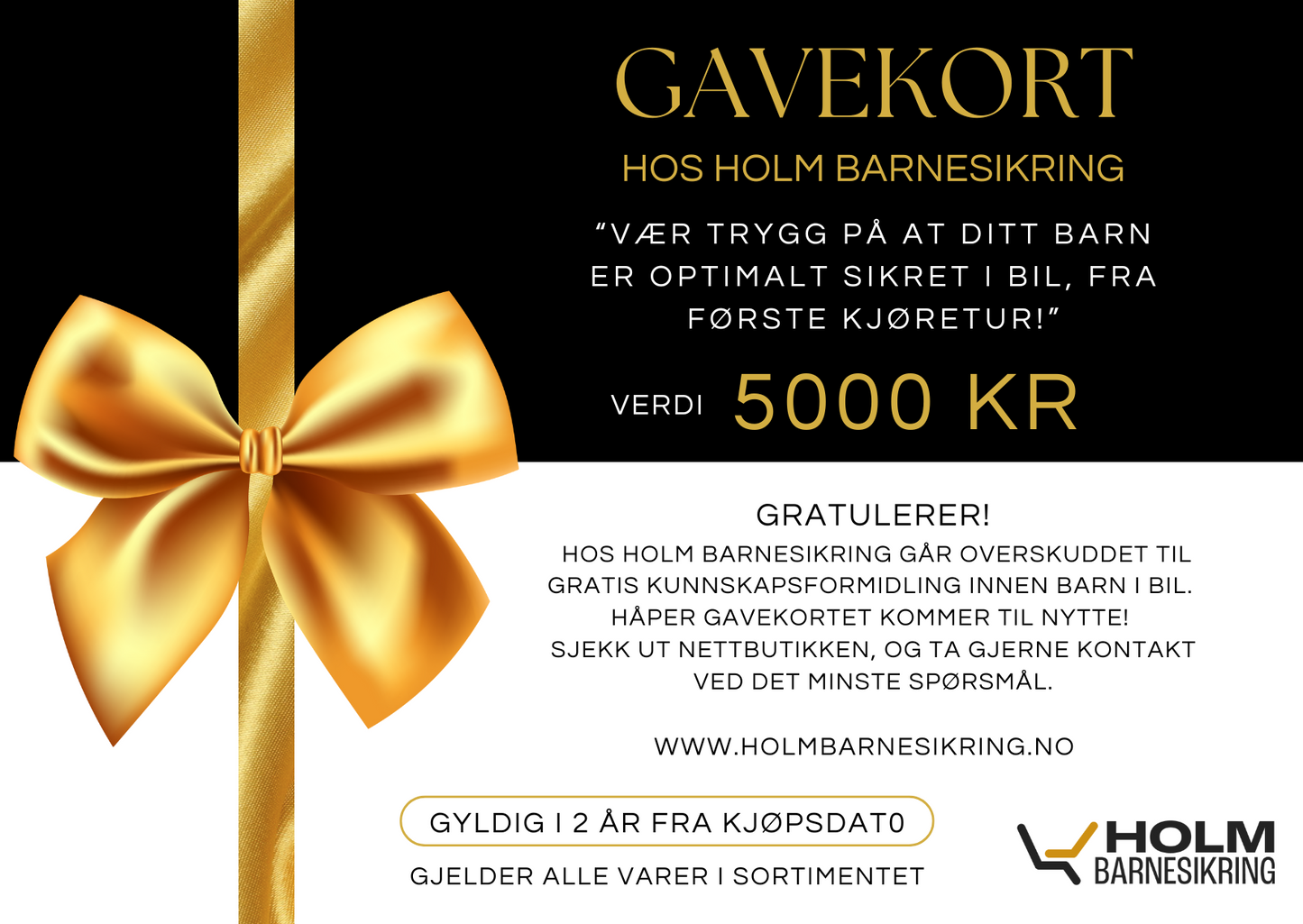 Gavekort hos Holm Barnesikring
