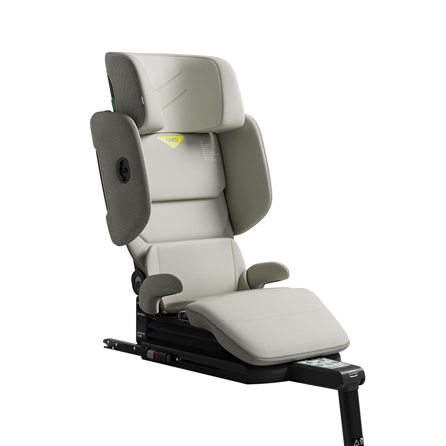 Axkid Up nyhet, sikreste fremovervendte beltestol. Holm Barnesikring. Beachgrass Beige
