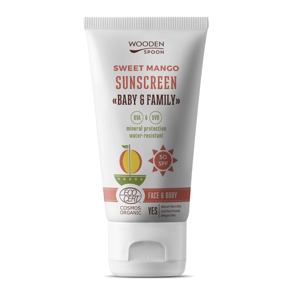 Naturlig mineralsolkrem for Baby og familie