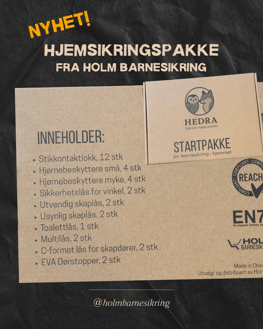 3for2: Hjemsikring startpakke - sikring til skuffer, skap, hjørner, toalett m.m.